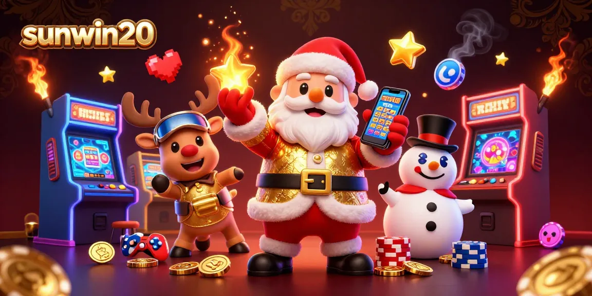 Spin the slots with sunwin20 as Santa and friends enjoy a vibrant casino experience!