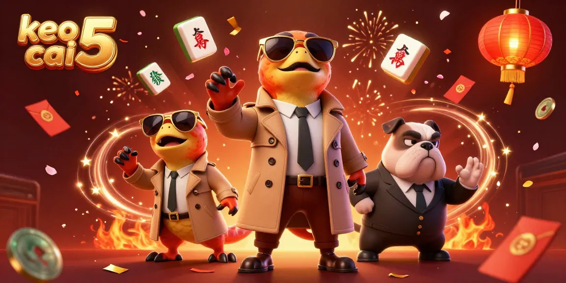 Engage with keo nha cai 5 in a vibrant casino scene featuring colorful elements and characters.