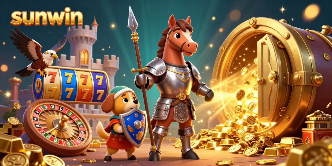 Engage with the sunwin casino world through an exciting slot adventure featuring a brave knight and treasures galore.