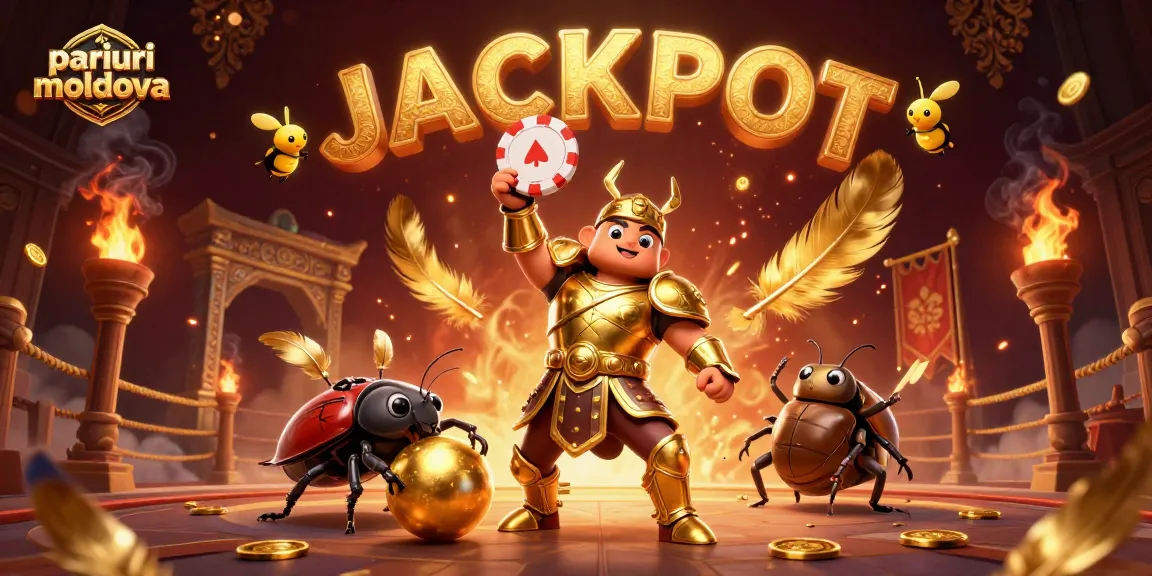 Joacă pariuri moldova cu un băgară și un miriapod câștigând jackpot-uri strălucitoare.